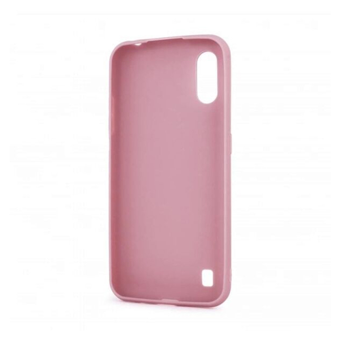Силиконовый чехол Matte Case для Samsung Galaxy M01 темно-розовый