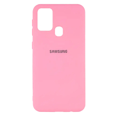 Soft-touch бампер KST Silicone Cover для Samsung Galaxy M31 розовый с закрытым низом