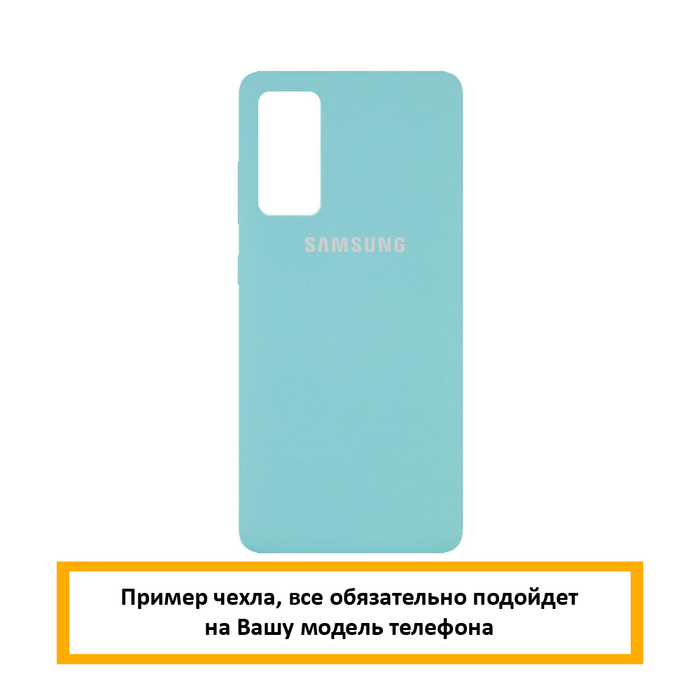 Soft-touch бампер KST Silicone Cover для Samsung Galaxy M52 5G бирюзовый с закрытым низом