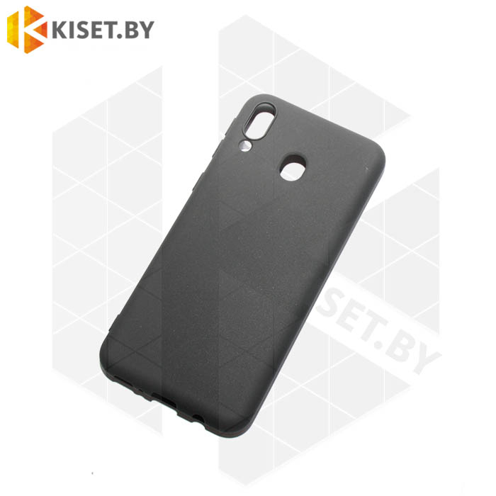 Силиконовый чехол матовый для Samsung Galaxy M20 черный
