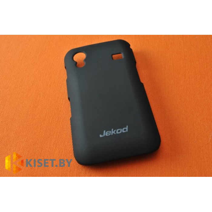 Пластиковый бампер Jekod и защитная пленка для Samsung Galaxy Ace (S5830), черный