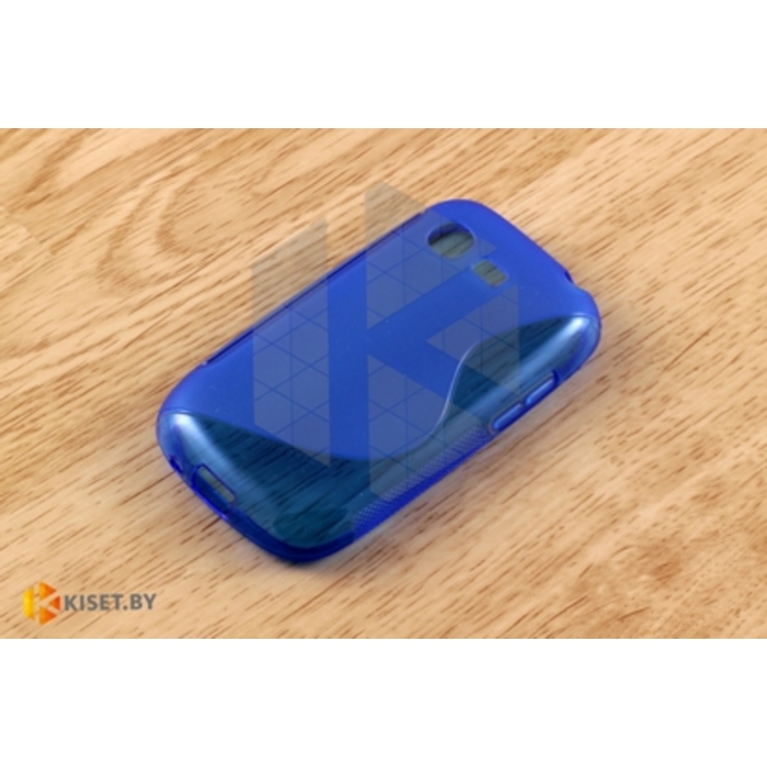 Силиконовый чехол матовый для Samsung S5310 Galaxy Pocket Neo, синий