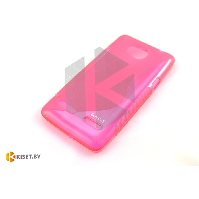 Силиконовый чехол для Samsung Galaxy Star Plus (S7262), розовый с волной
