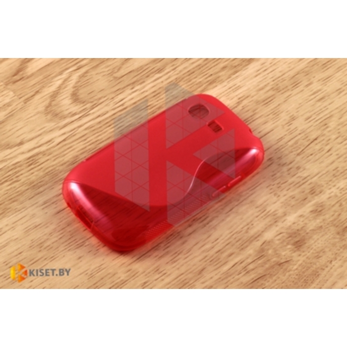 Силиконовый чехол матовый для Samsung S5310 Galaxy Pocket Neo, красный