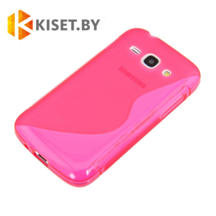 Силиконовый чехол для Samsung Galaxy Ace 3 (S7270), коралловый с волной