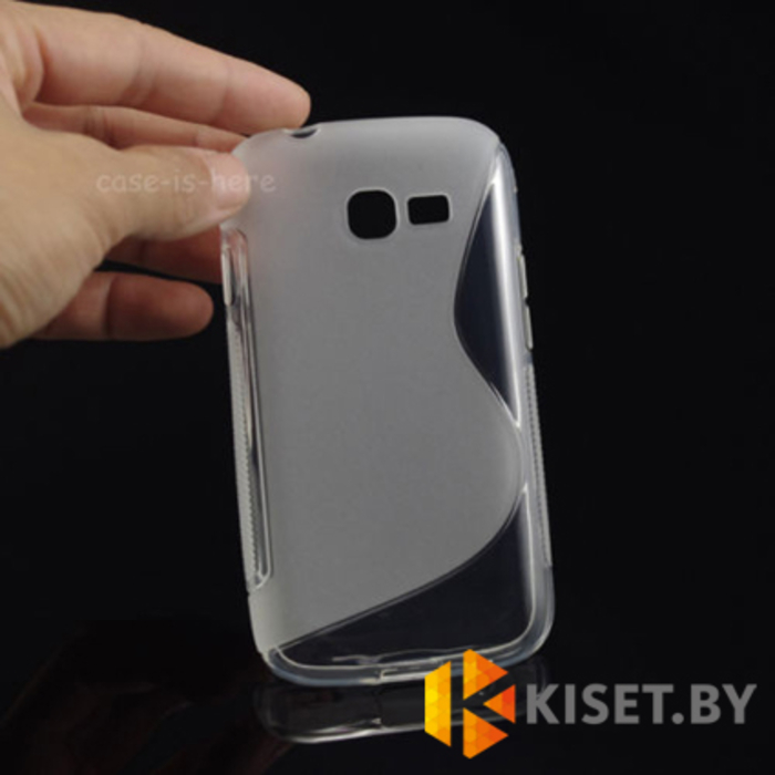 Силиконовый чехол для Samsung Galaxy Star Plus (S7262), прозрачный с волной