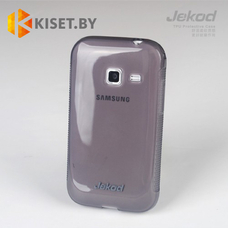 Силиконовый чехол Jekod с защитной пленкой для Samsung Galaxy Ace Duos S6802, черный