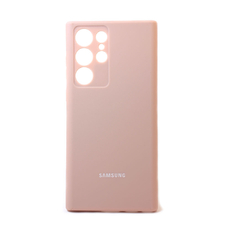 Soft-touch бампер KST Silicone Cover для Samsung Galaxy S22 Ultra пудровый с закрытым низом