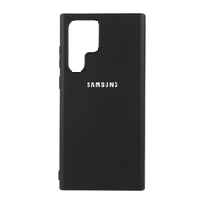 Soft-touch бампер KST Silicone Cover для Samsung Galaxy S22 Ultra черный с закрытым низом