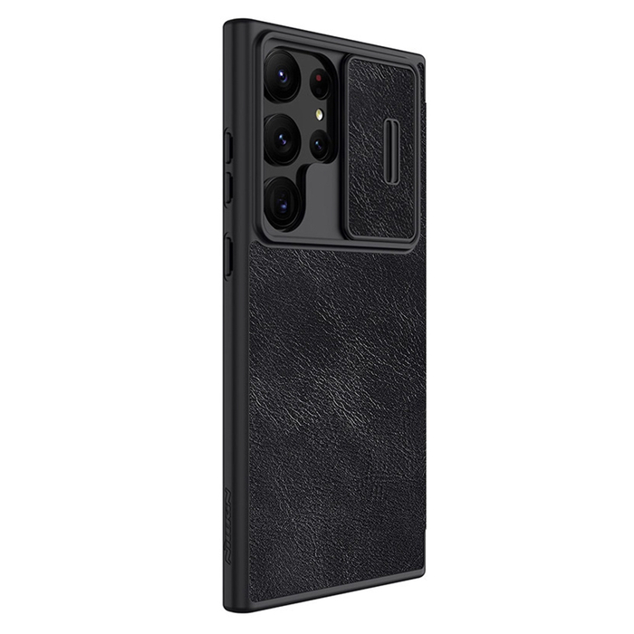 Чехол-книжка Nillkin QIN Pro для Samsung S23 Ultra черный с защитой камеры и визитницей