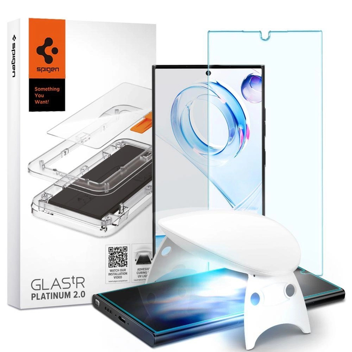 Защитное стекло SPIGEN GLAS.TR PLATINUM для SAMSUNG S23 ULTRA прозрачный