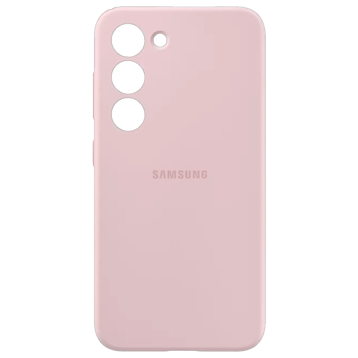 Soft-touch бампер KST Silicone Cover для Samsung Galaxy S23 пудровый с закрытым низом