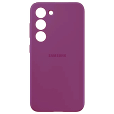 Soft-touch бампер KST Silicone Cover для Samsung Galaxy S23 марсала с закрытым низом