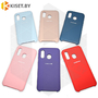 Soft-touch бампер Silicone Cover для Samsung Galaxy A40 розовый