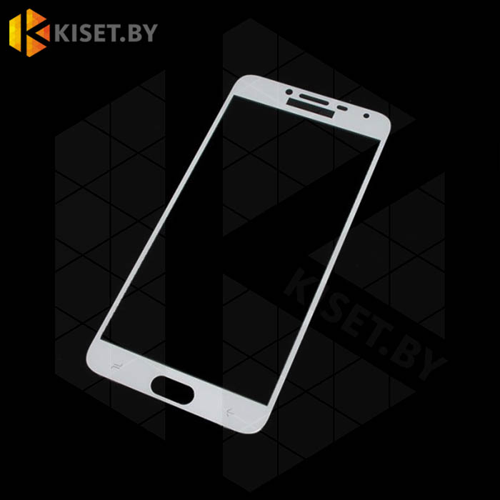 Защитное стекло полной проклейки Full glue для Samsung Galaxy J4 (2018) белое