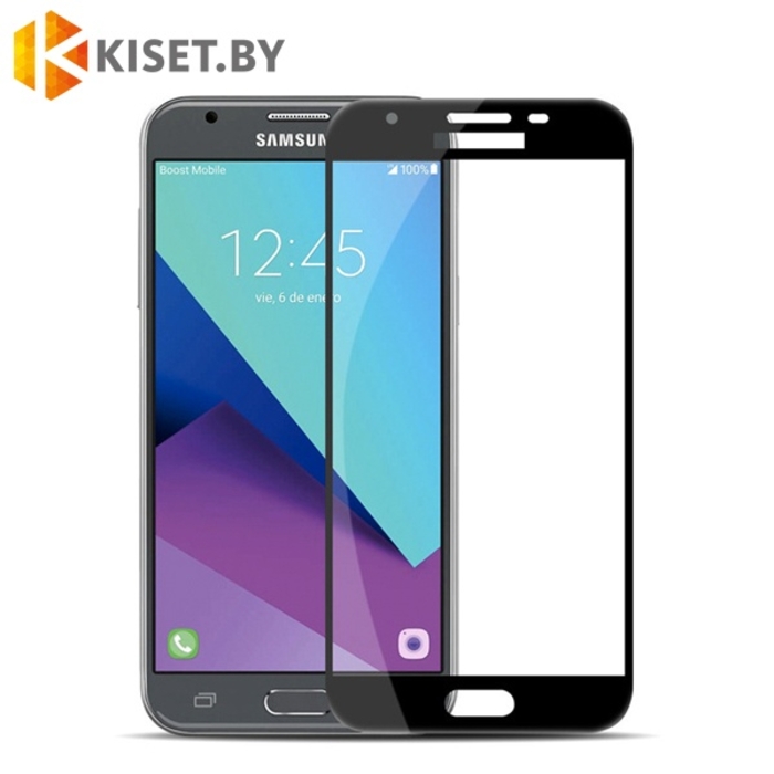 Защитное стекло полной проклейки Full glue для Samsung Galaxy J7 (2017) J730 черное