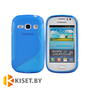 Силиконовый чехол для Samsung Galaxy Fame (S6810), бирюзовый с волной