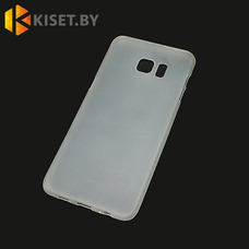 Силиконовый чехол матовый для Samsung Galaxy S6 Edge Plus (G928) прозрачный