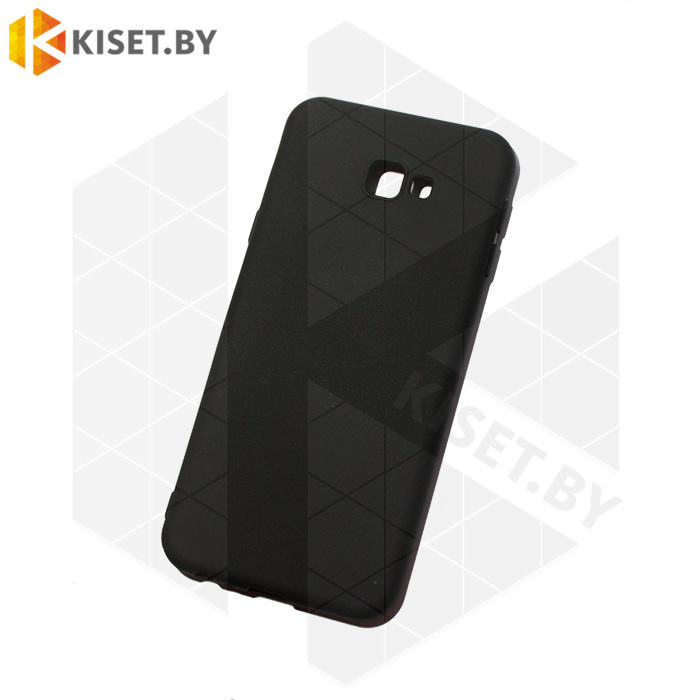 Силиконовый чехол матовый для Samsung Galaxy J4 Plus (2018) черный