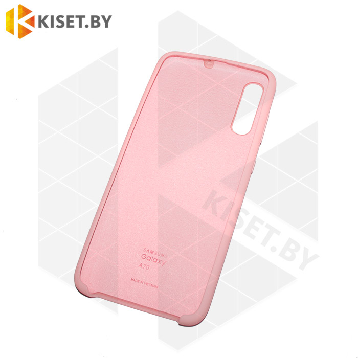 Soft-touch бампер Silicone Cover для Samsung Galaxy A50 / A30S / A307 / A50S / A507 розовый