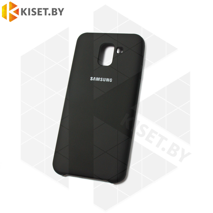 Soft-touch бампер Silicone Cover для Samsung Galaxy J6 2018 (J600F) черный
