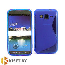 Силиконовый чехол для Samsung Galaxy Core Advance (I8580), синий с волной