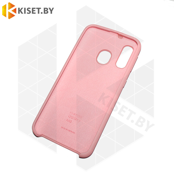 Soft-touch бампер Silicone Cover для Samsung Galaxy A40 розовый