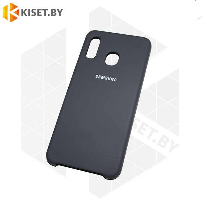Soft-touch бампер Silicone Cover для Samsung Galaxy A20 / A30 черный