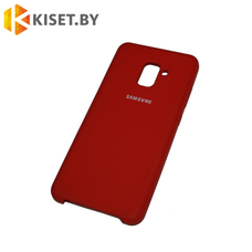 Soft-touch бампер Silicone Cover для Samsung Galaxy A8 Plus 2018 красный