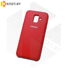 Soft-touch бампер Silicone Cover для Samsung Galaxy A6 (2018) красный
