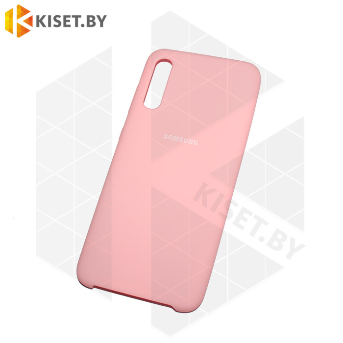 Soft-touch бампер Silicone Cover для Samsung Galaxy A50 / A30S / A307 / A50S / A507 розовый