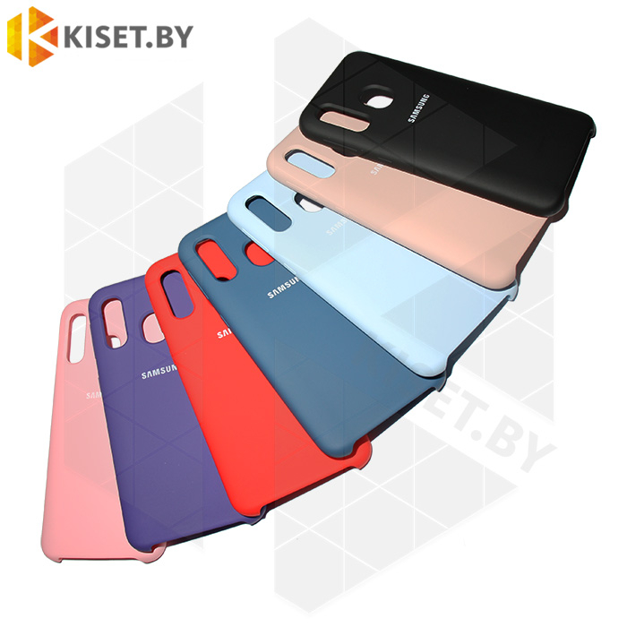 Soft-touch бампер Silicone Cover для Samsung Galaxy A40 розовый