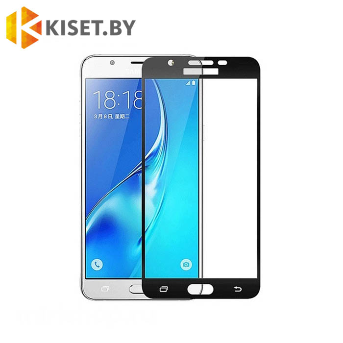 Защитное стекло на весь экран для Samsung Galaxy J3 (2018) черное