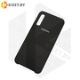 Soft-touch бампер Silicone Cover для Samsung Galaxy A50 / A30S / A307 / A50S / A507 черный