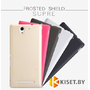 Пластиковый бампер Nillkin и защитная пленка для Sony Xperia C3, черный