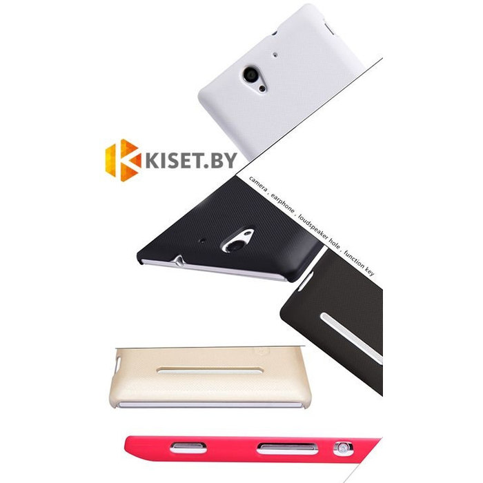 Пластиковый бампер Nillkin и защитная пленка для Sony Xperia C3, черный