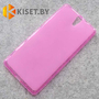 Силиконовый чехол матовый для Sony Xperia C5, розовый