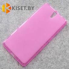 Силиконовый чехол KST MC для Sony Xperia C5 розовый матовый
