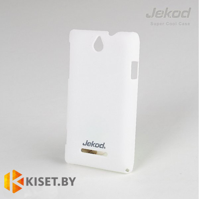 Пластиковая накладка Jekod и защитная пленка для Sony Xperia E, белый
