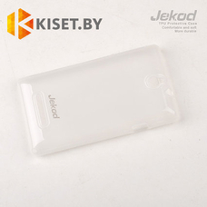 Силиконовый чехол Jekod с защитной пленкой для Sony Xperia E, белый