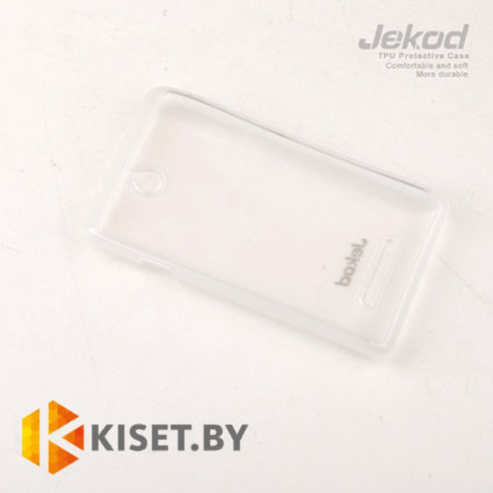 Силиконовый чехол Jekod с защитной пленкой для Sony Xperia E, белый