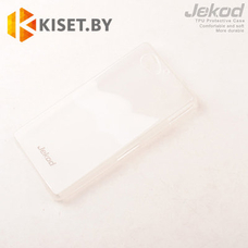 Силиконовый чехол Jekod с защитной пленкой для Sony Xperia E3, белый