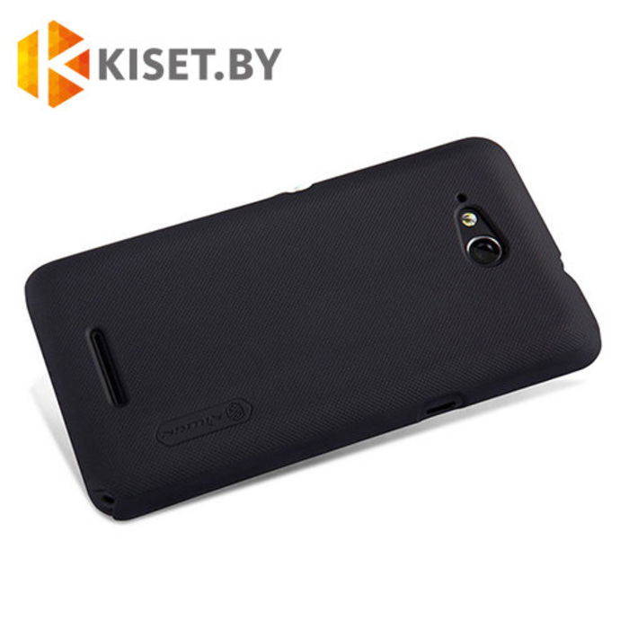 Пластиковый бампер Nillkin и защитная пленка для Sony Xperia E4g, черный
