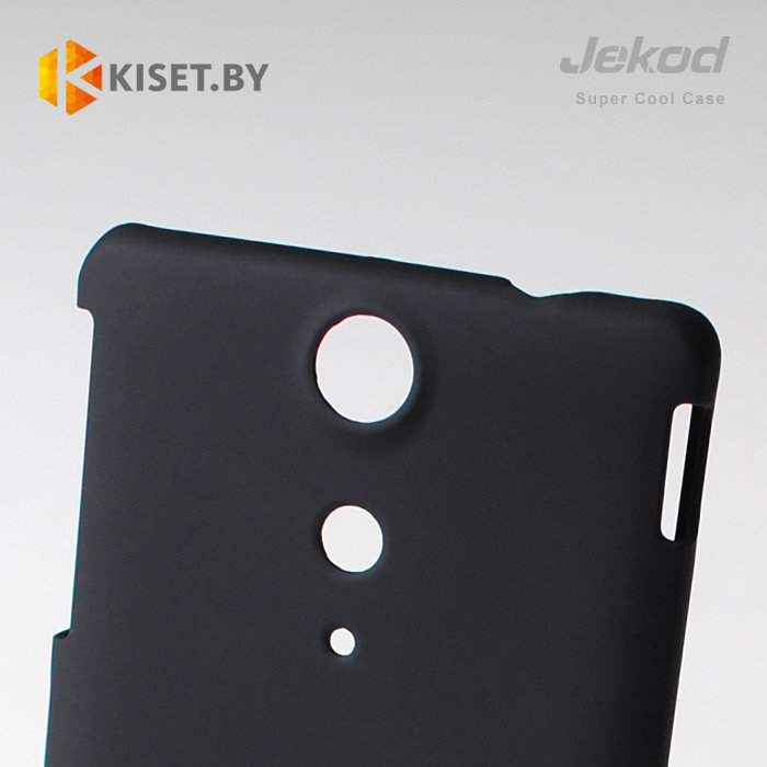 Пластиковый бампер Jekod и защитная пленка для Sony Xperia GX, черный