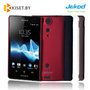 Пластиковый бампер Jekod и защитная пленка для Sony Xperia GX, черный