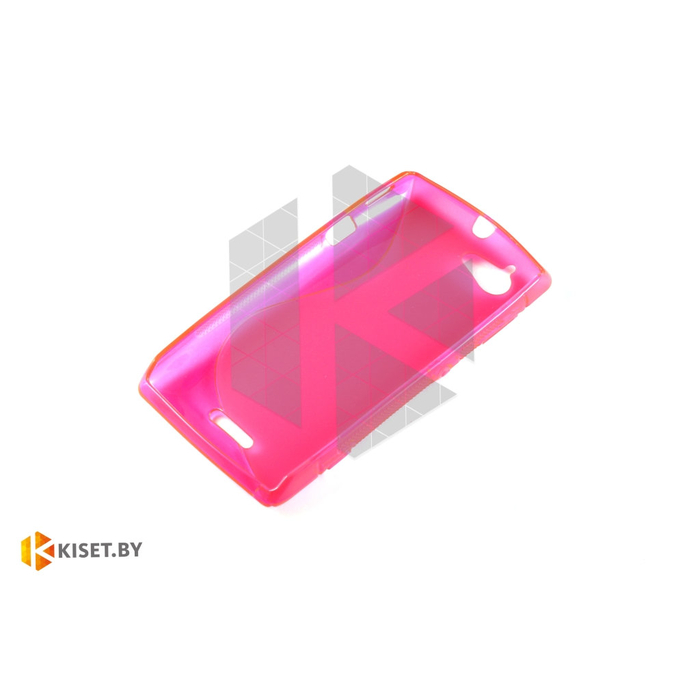 Силиконовый чехол матовый для Sony Xperia L, розовый