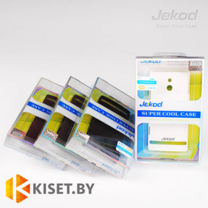 Пластиковый бампер Jekod и защитная пленка для Sony Xperia P, белый