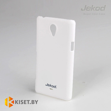 Пластиковый бампер Jekod и защитная пленка для Sony Xperia T LT30i, белый