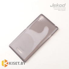 Силиконовый чехол Jekod с защитной пленкой для Sony Xperia T3, черный