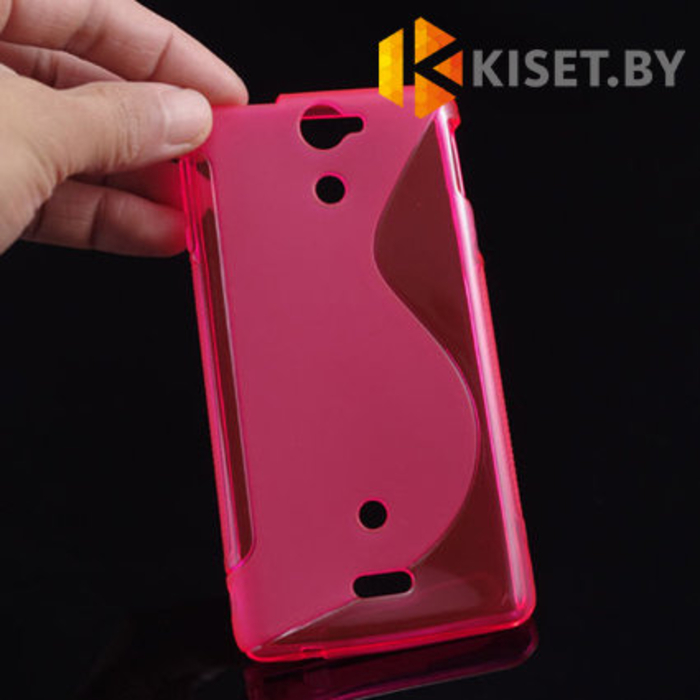 Силиконовый чехол для Sony Xperia V, коралловый с волной